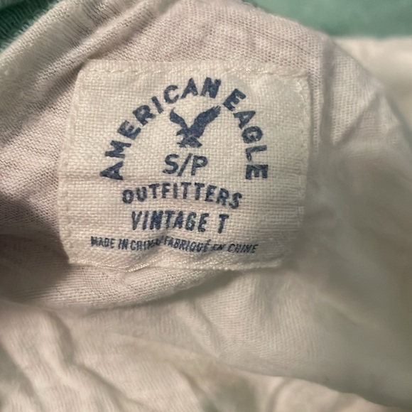 American Eagle Outfitters Pastel Green Long Sleeve Vintage Top Size Small - Picture 2 of 3